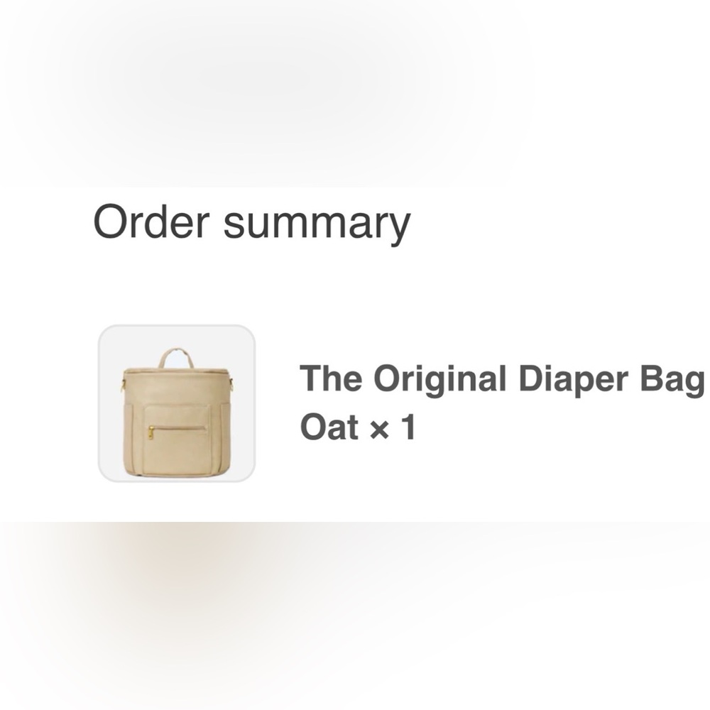Fawn Design Diaper Bag in Oat (light beige)